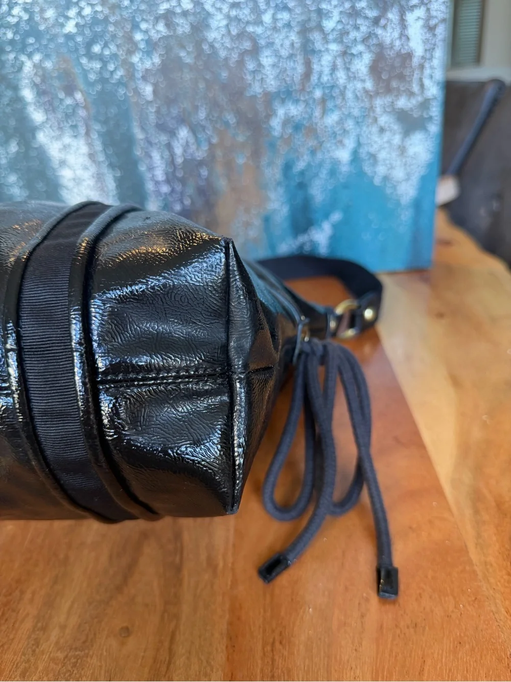 Coach Rare Archival Y2K Poppy Daisy Liquid Glass Patent‎ Shoulder Bag VGUC